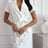 Short Sleeve Tie Waist Mini Dress - V.I.P Digital Presence