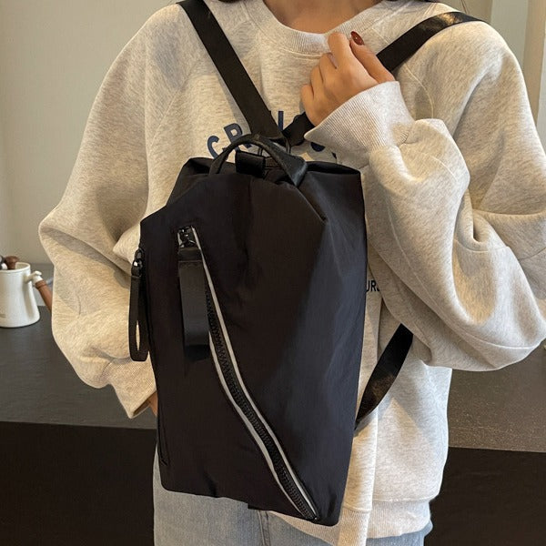 Simple Toast Bag Large Capacity Diagonal Cross Shoulder Small Square Bag Solid Color Sports Yoga Backpack for Students - V.I.P Digital Presence