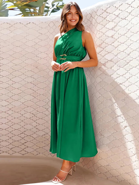 Single Shoulder Midi Dress - V.I.P Digital Presence