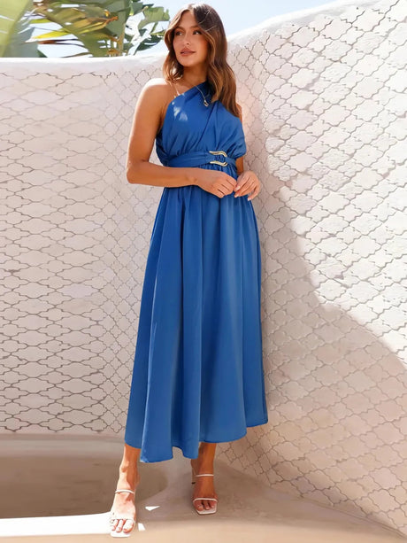 Single Shoulder Midi Dress - V.I.P Digital Presence