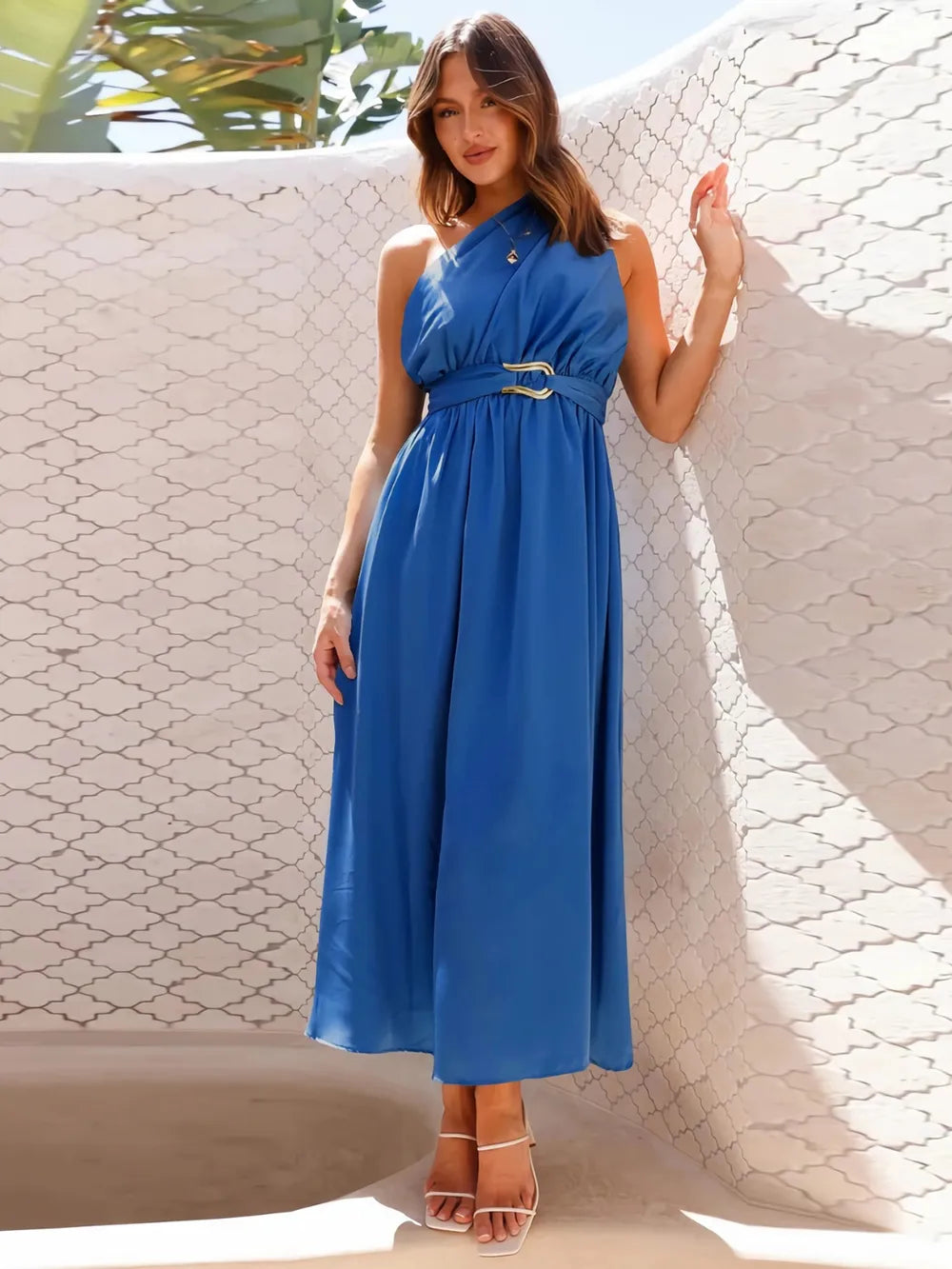 Single Shoulder Midi Dress - V.I.P Digital Presence