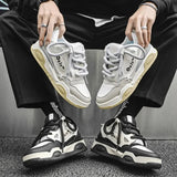 Skateboard Sneakers for Men Design Thick Lace Up Korean Version Platform Men Shoes Vulcanized Shoes Comfort Men's Walking Shoe - V.I.P Digital Presence