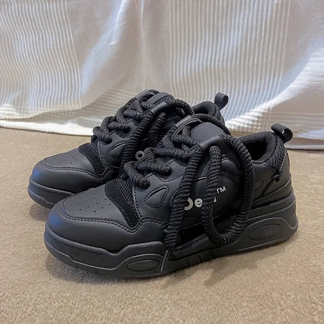 Skateboard Sneakers for Men Design Thick Lace Up Korean Version Platform Men Shoes Vulcanized Shoes Comfort Men's Walking Shoe - V.I.P Digital Presence