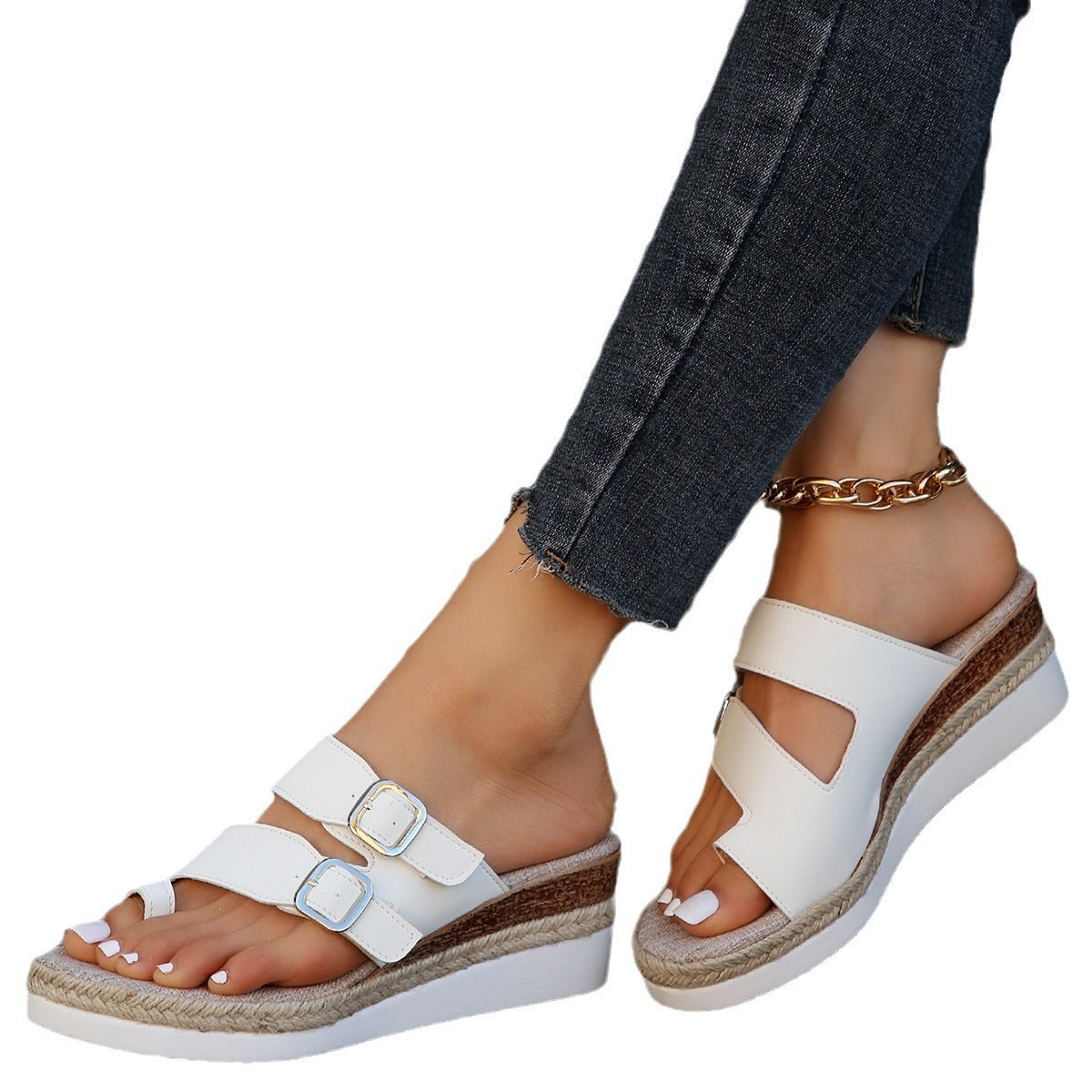 Slippers for women fashionable for outdoor wear slope heels for vacation beach shoes comfortable and cool slippers - V.I.P Digital Presence