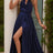 Slit Halter Neck Dress - V.I.P Digital Presence