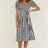 Slit Plaid Short Sleeve Midi Dress - V.I.P Digital Presence
