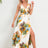Slit Tied Printed Surplice Dress - V.I.P Digital Presence