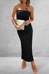 Slit Tube Midi Dress - V.I.P Digital Presence