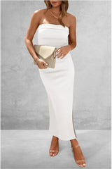 Slit Tube Midi Dress - V.I.P Digital Presence