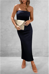 Slit Tube Midi Dress - V.I.P Digital Presence