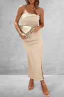 Slit Tube Midi Dress - V.I.P Digital Presence