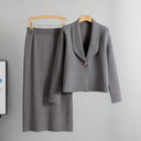 Small suit set skirt two-piece set temperament cardigan sweater jacket skirt set - V.I.P Digital Presence