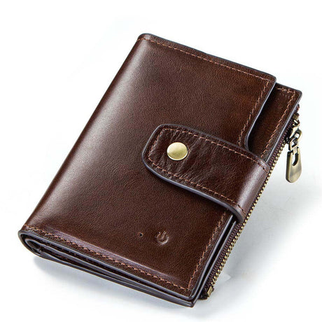Smart Anti-Lost Wallet Men's Leather Wallet RFID Anti-theft Brush Coin Purse Bluetooth Link Multifunctional - V.I.P Digital Presence