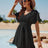 Smocked V-Neck Short Sleeve Dress - V.I.P Digital Presence
