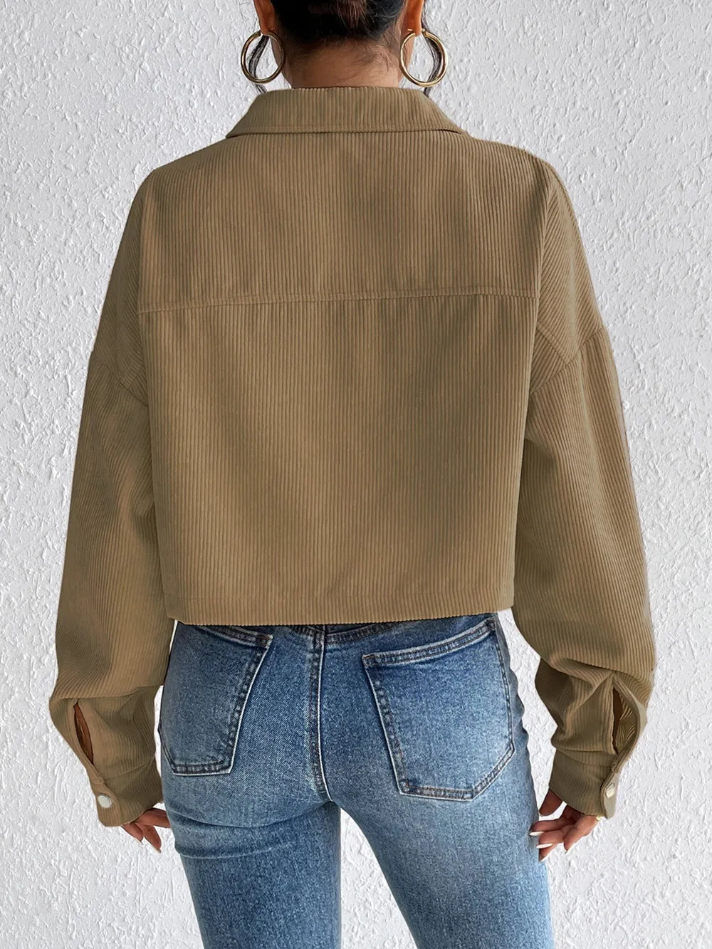 Snap Down Long Sleeve Jacket - V.I.P Digital Presence