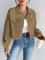 Snap Down Long Sleeve Jacket - V.I.P Digital Presence