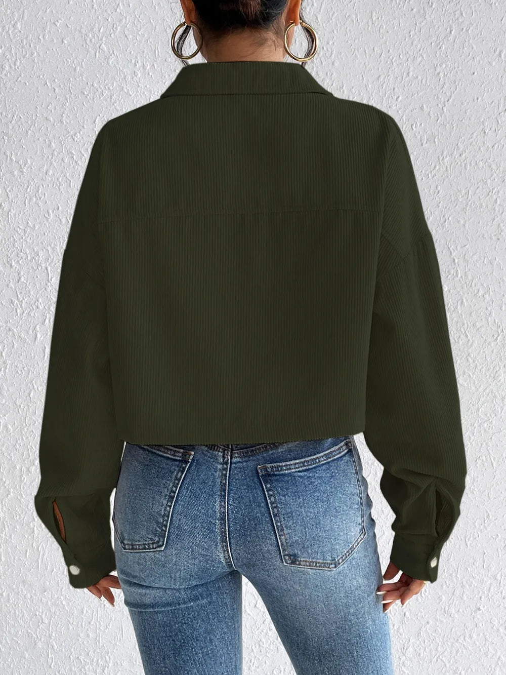 Snap Down Long Sleeve Jacket - V.I.P Digital Presence