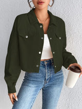 Snap Down Long Sleeve Jacket - V.I.P Digital Presence