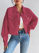 Snap Down Long Sleeve Jacket - V.I.P Digital Presence