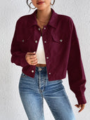 Snap Down Long Sleeve Jacket - V.I.P Digital Presence