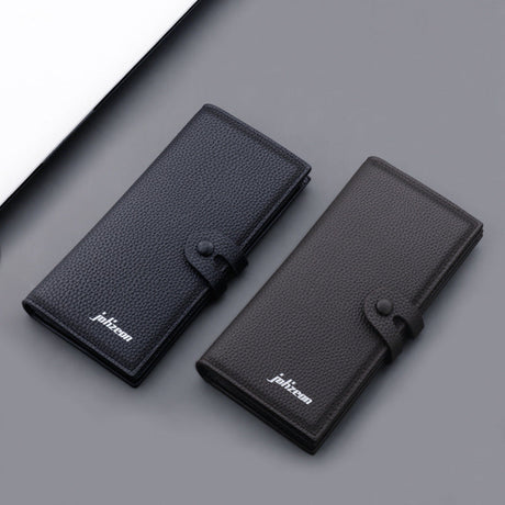 Snap Wallet Men's Long Button Trend Brand Wallet College Student Niche Design Wallet Large Capacity Men's And Women's - V.I.P Digital Presence