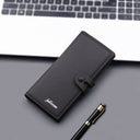 Snap Wallet Men's Long Button Trend Brand Wallet College Student Niche Design Wallet Large Capacity Men's And Women's - V.I.P Digital Presence