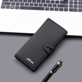Snap Wallet Men's Long Button Trend Brand Wallet College Student Niche Design Wallet Large Capacity Men's And Women's - V.I.P Digital Presence