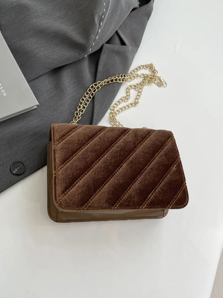 Solid Color Chain Shoulder Bag - V.I.P Digital Presence