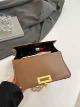 Solid Color Chain Shoulder Bag - V.I.P Digital Presence