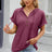 Solid color hooded button loose short sleeved T-shirt top for women - V.I.P Digital Presence