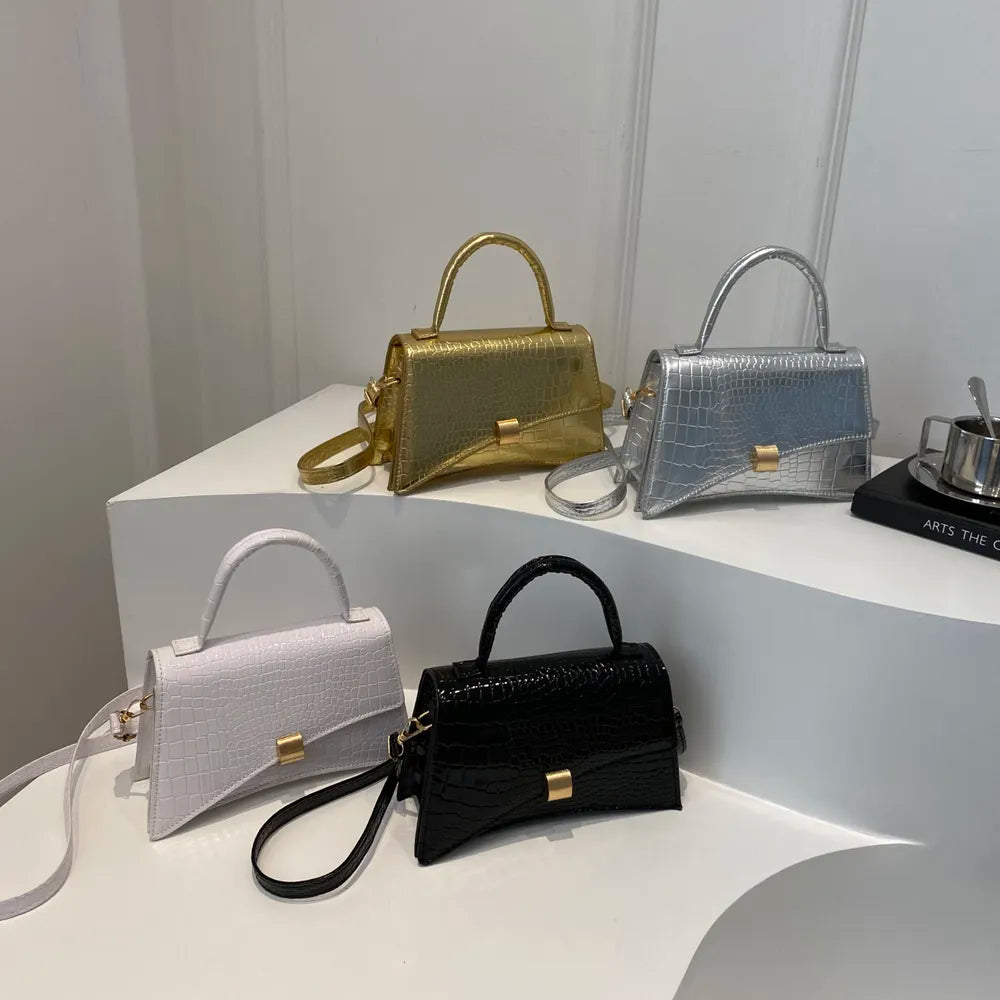 Solid Color PU Leather Handbag - V.I.P Digital Presence