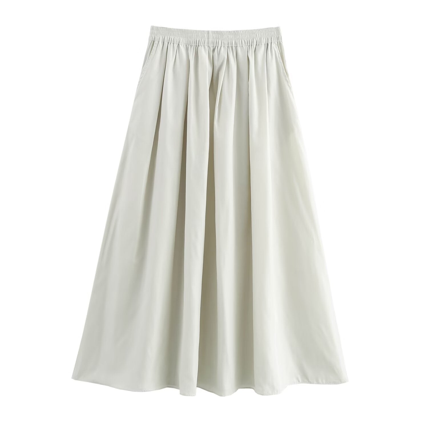 Solid color short shirt wide swing MIDI skirt - V.I.P Digital Presence
