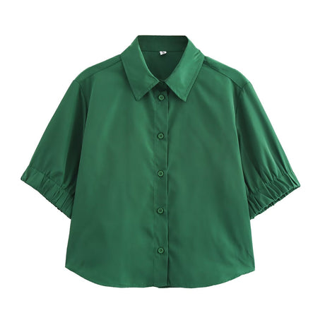 Solid color short shirt wide swing MIDI skirt - V.I.P Digital Presence