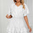 Solid color waist cinching loose V-neck lotus leaf dress for women - V.I.P Digital Presence