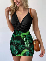 Spaghetti Strap Top and Printed Mini Skirt Set - V.I.P Digital Presence