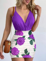 Spaghetti Strap Top and Printed Mini Skirt Set - V.I.P Digital Presence