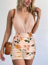 Spaghetti Strap Top and Printed Mini Skirt Set - V.I.P Digital Presence