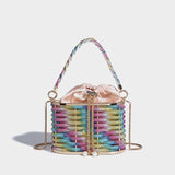 Sparkling Water Diamond Rope Vegetable Basket Bird Cage Banquet Water Bucket Hand Carrying Crossbody Bag - V.I.P Digital Presence