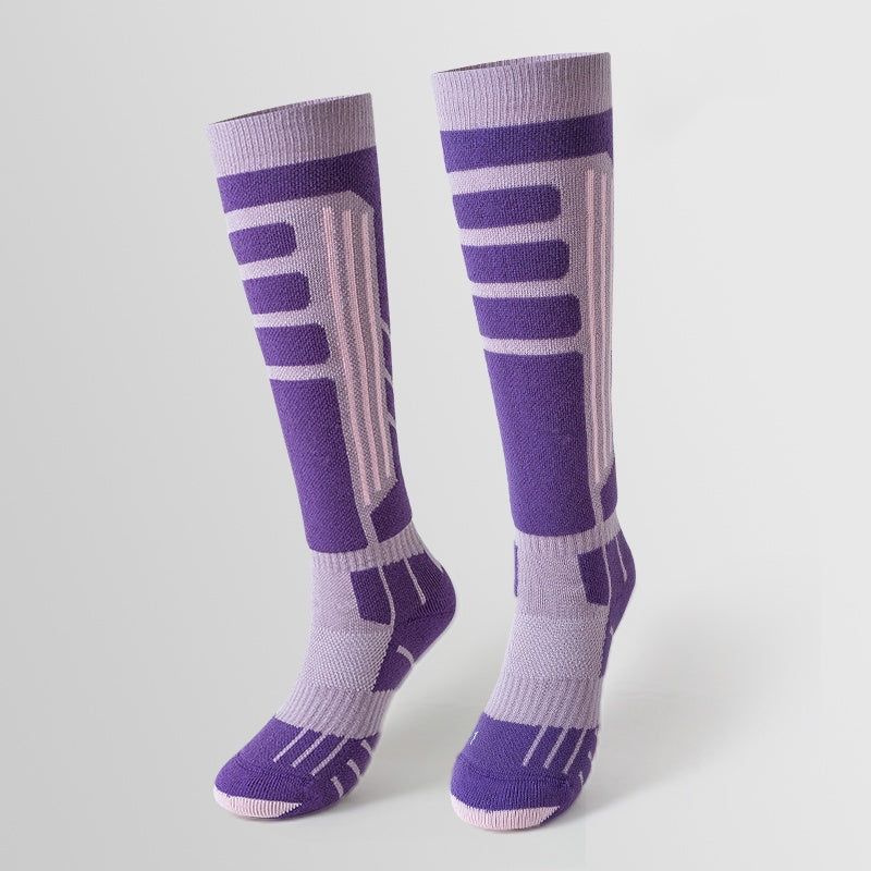 Sport's House women's outdoor thick looped warm Merino wool ski socks - V.I.P Digital Presence