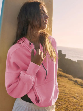 Sports hoodie zipper drawstring long sleeved top jacket - V.I.P Digital Presence