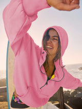 Sports hoodie zipper drawstring long sleeved top jacket - V.I.P Digital Presence