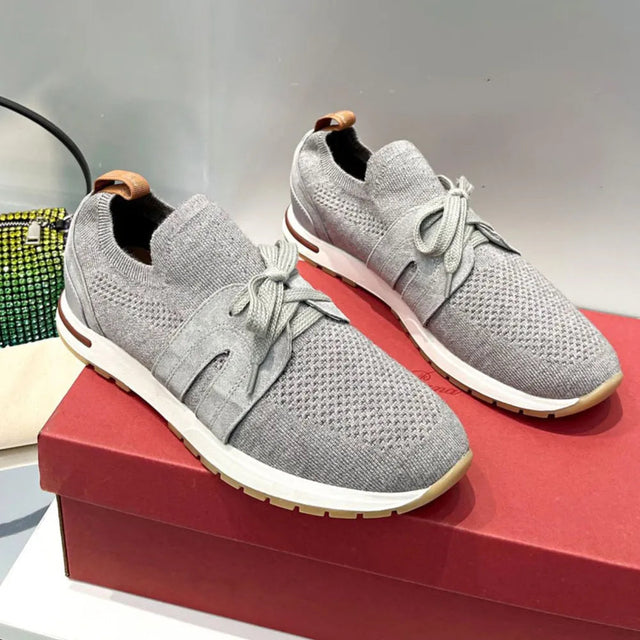 Sports shoes with lace up fly weave breathable casual thick soled shoes - V.I.P Digital Presence