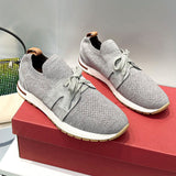 Sports shoes with lace up fly weave breathable casual thick soled shoes - V.I.P Digital Presence