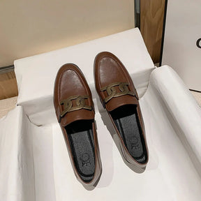 Spring and Autumn New British Style Small Leather Shoes Commuting Work Shoes Flat Flat Single Shoes - V.I.P Digital Presence