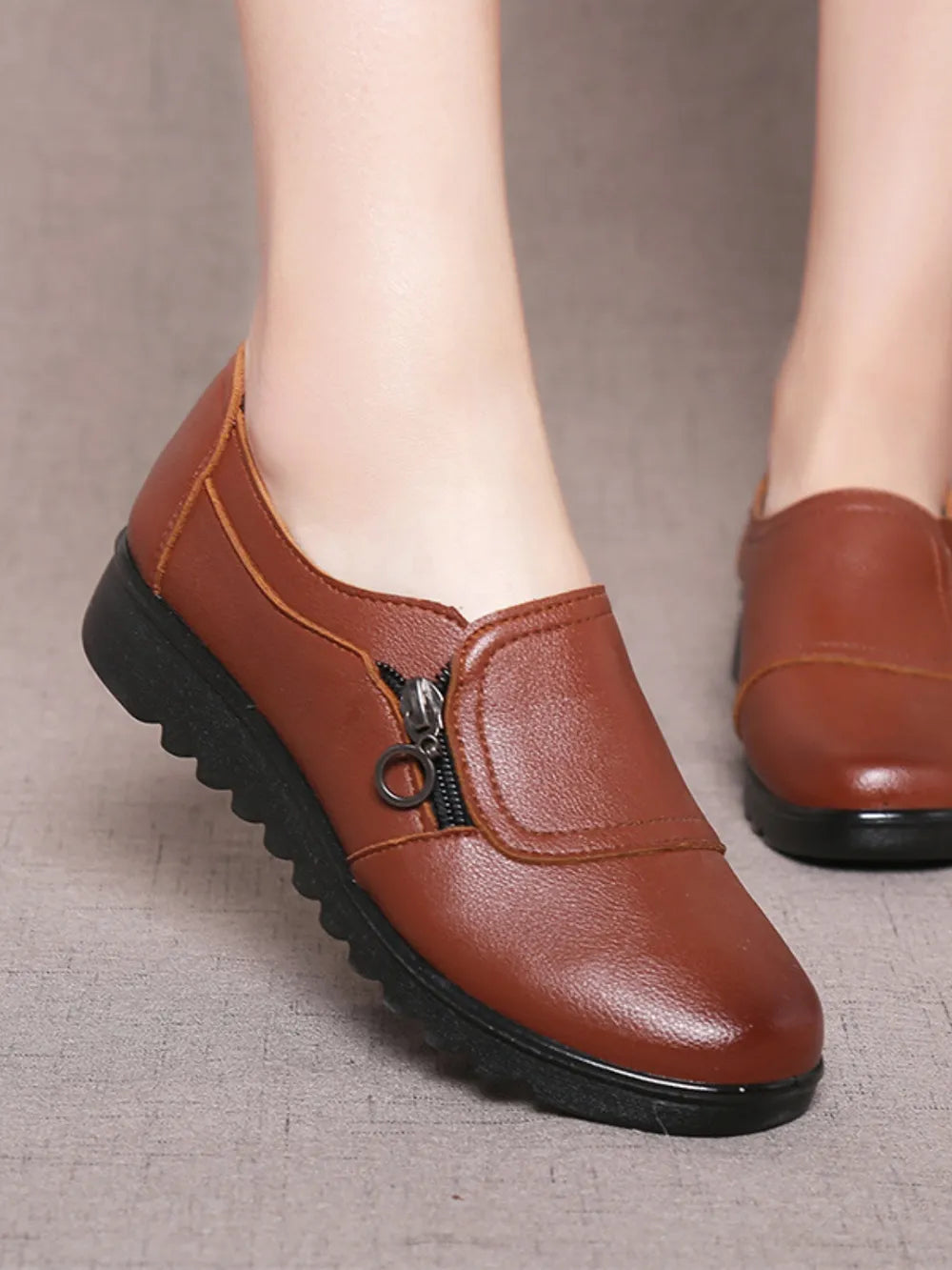 Spring and Autumn New Women's Leather Shoes Grandma Shoes Elderly Shoe – V.I.P Digital Presence