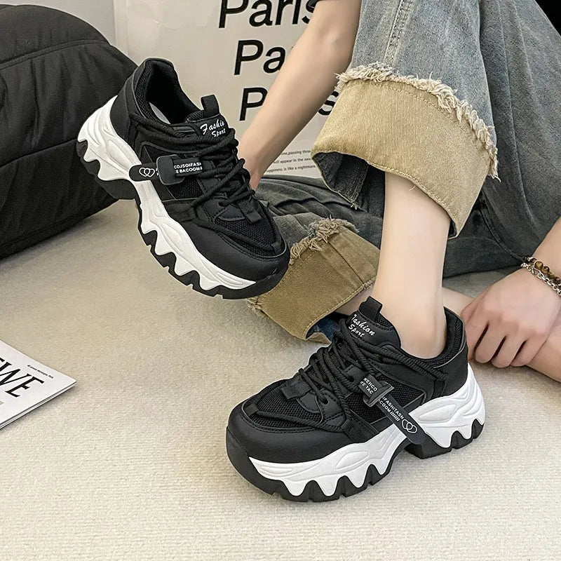Spring and Autumn's new ultra high thick soled and ultra soft height increasing shoes - V.I.P Digital Presence