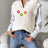 Spring and Autumn V-neck Simple Vest Hand Hook Flower Splicing Machine Woven Sweater Clip - V.I.P Digital Presence