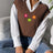 Spring and Autumn V-neck Simple Vest Hand Hook Flower Splicing Machine Woven Sweater Clip - V.I.P Digital Presence
