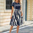Spring and summer new round neck patchwork printed short sleeved dress with large swing - V.I.P Digital Presence