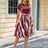 Spring and summer new round neck patchwork printed short sleeved dress with large swing - V.I.P Digital Presence